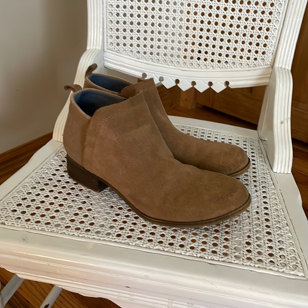 TOMS Deia Booties Toffee Cognac Suede/Wool